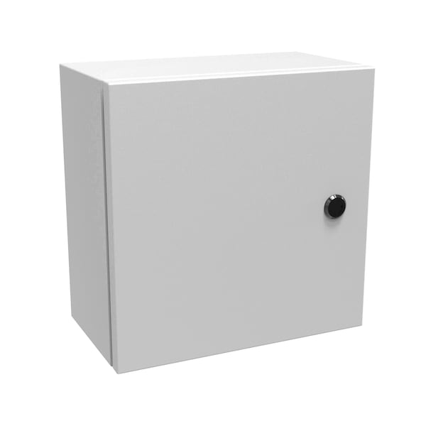 Hammond Slotted 1/4 Turn Latch Electrical Enclosures, 12 in H, 6 in D, 12 in W, NEMA 4, Steel EN4SD12126LG - main